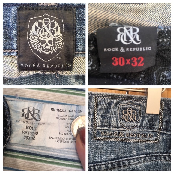 Rock&Republic Bolt Straight Leg Distressed JeanEUC - Picture 6 of 8